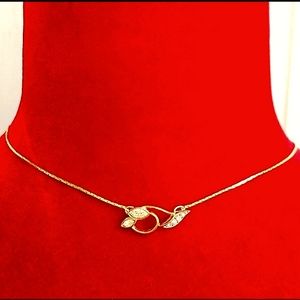 Authentic Vintage Givenchy Gold Crystal Necklace